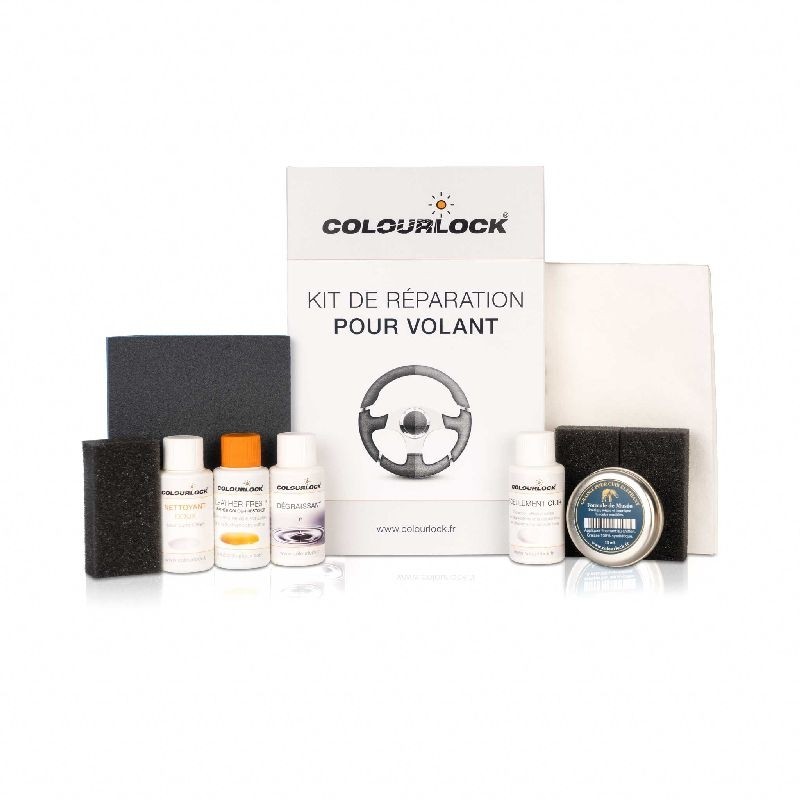 Kit de réparation pour volant en cuir noir COLOURLOCK - Mylittlegarage