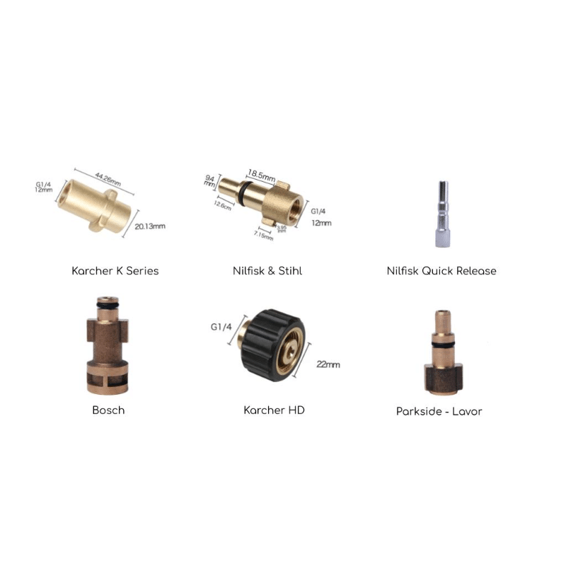 Pistolet de Lavage pour nettoyeur à haute pression, puissance 4000 PSI avec  lot de 5 buses de pulvérisations - Mylittlegarage