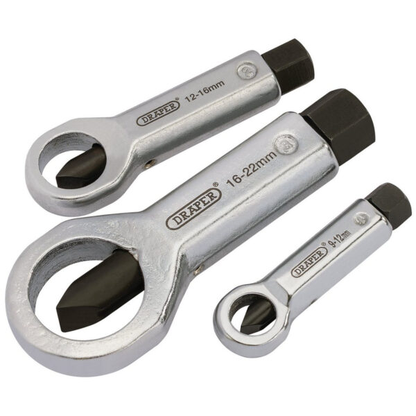 Jeu de casse écrous (9-22mm) - 3 pièces - Draper Tools